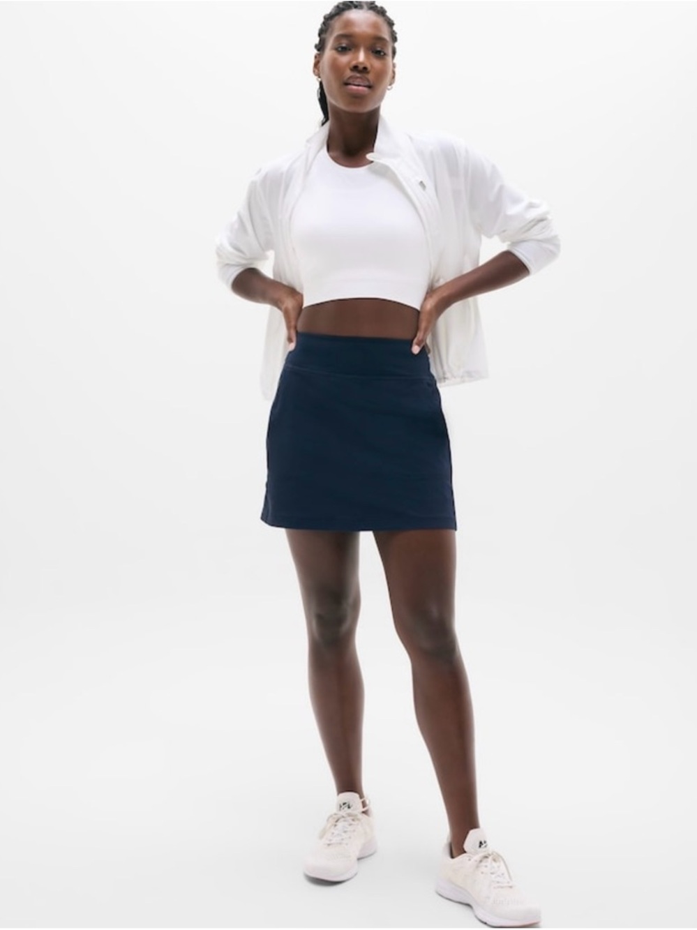 Athleta Navy Tee Time High Rise 15 “navy Blue Mini Skort - Picture 2 of 16